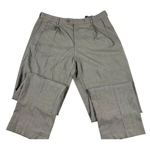 Lands' End Traditional Fit Classic Wool‎ Blend Dress Pants Gray Size 40